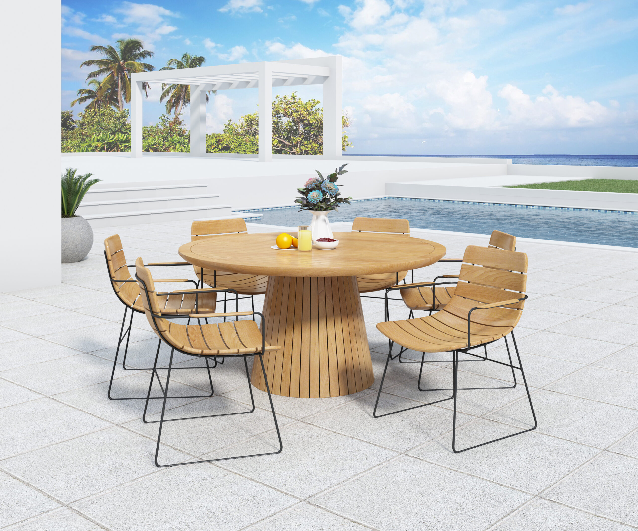 outdoor dining set – 3D rendered in high quality outdoor dining set - 3D rendered in high quality